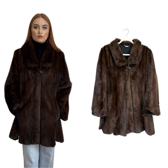 Luxury Genuine Mink Fur Coat - Picture 1 of 6